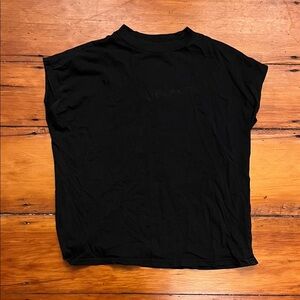 Weekday Black Cropped Sleeve Tee